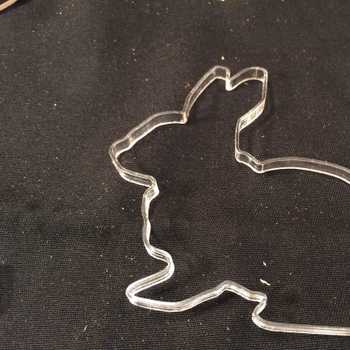 Proofgrade 1/4" Clear Acrylic: Bunny Cookie Cutter