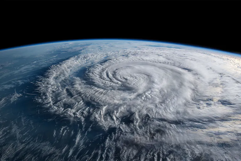An image of a hurricane in the United States