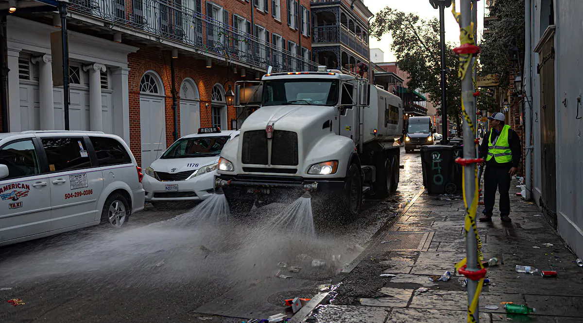 KBS crews attend to street cleaning in New Orleans