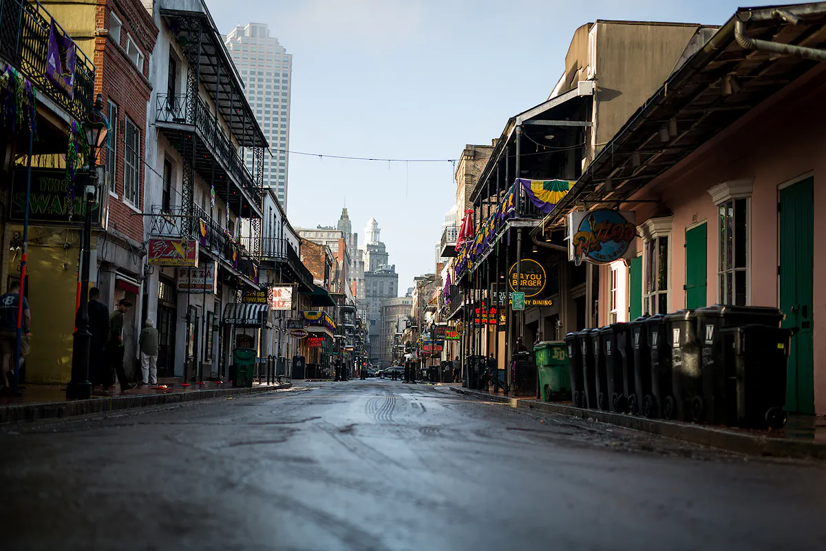 Post-clean up at Mardi Gras