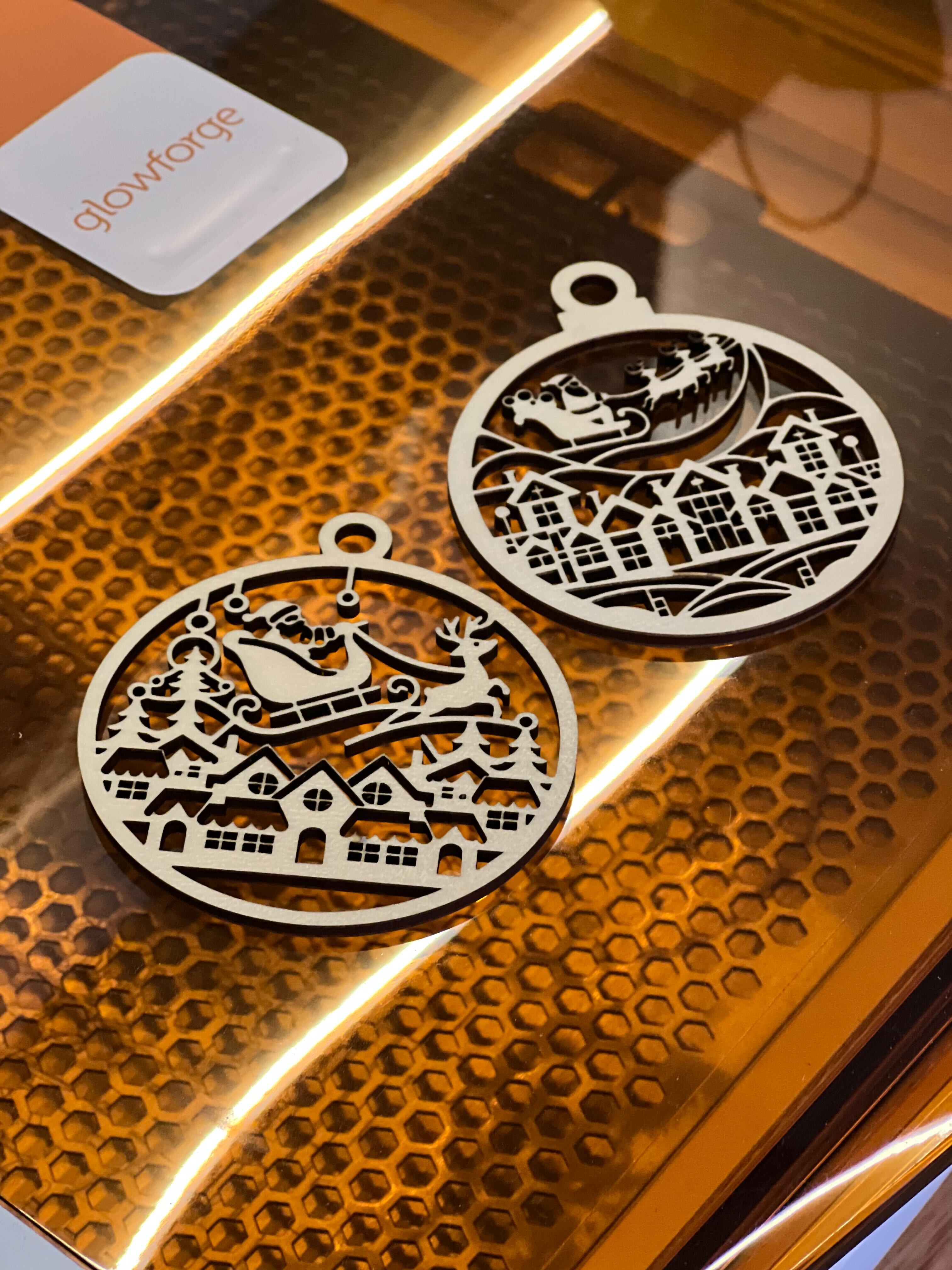 Ornaments on a Glowforge Aura